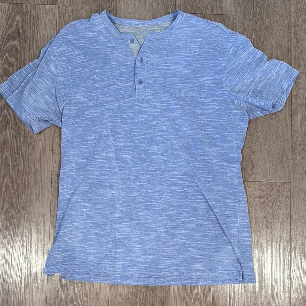 Men's Blue Henley Shirt